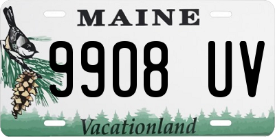 ME license plate 9908UV