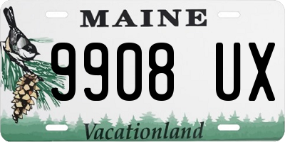 ME license plate 9908UX