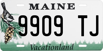ME license plate 9909TJ