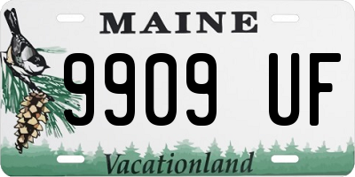 ME license plate 9909UF