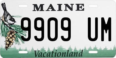 ME license plate 9909UM