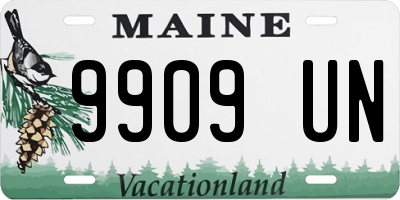 ME license plate 9909UN