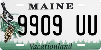 ME license plate 9909UU