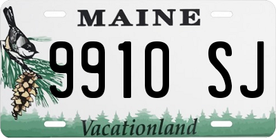 ME license plate 9910SJ