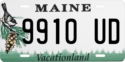 ME license plate 9910UD