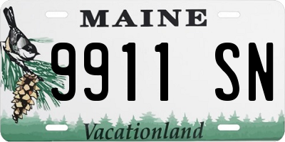 ME license plate 9911SN