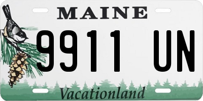 ME license plate 9911UN