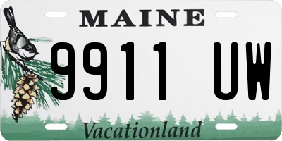 ME license plate 9911UW