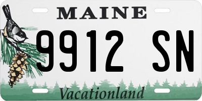 ME license plate 9912SN