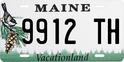 ME license plate 9912TH