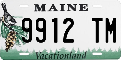 ME license plate 9912TM