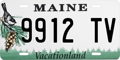 ME license plate 9912TV