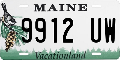 ME license plate 9912UW