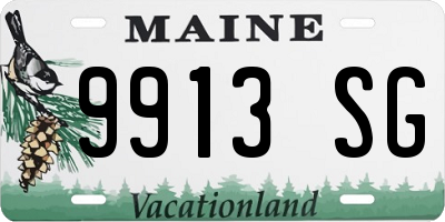 ME license plate 9913SG