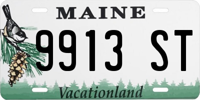 ME license plate 9913ST