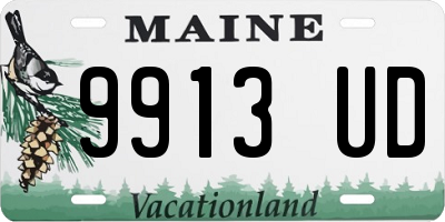 ME license plate 9913UD