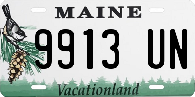 ME license plate 9913UN