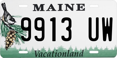 ME license plate 9913UW