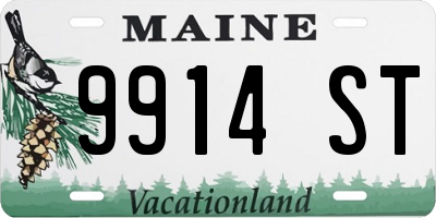 ME license plate 9914ST