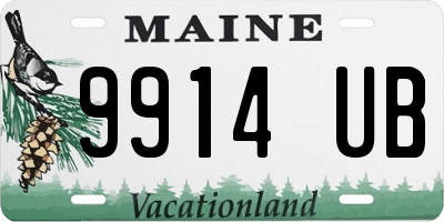 ME license plate 9914UB