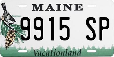 ME license plate 9915SP
