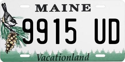 ME license plate 9915UD