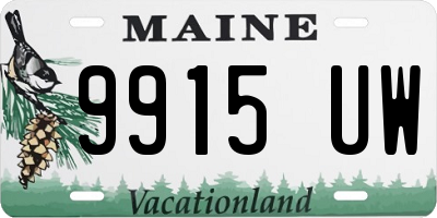 ME license plate 9915UW