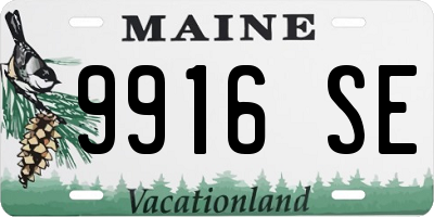 ME license plate 9916SE