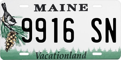 ME license plate 9916SN