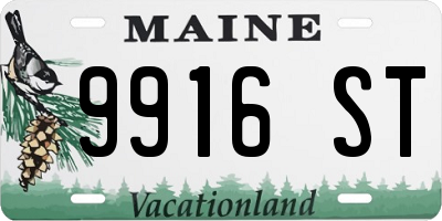 ME license plate 9916ST