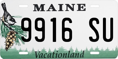 ME license plate 9916SU
