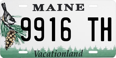 ME license plate 9916TH