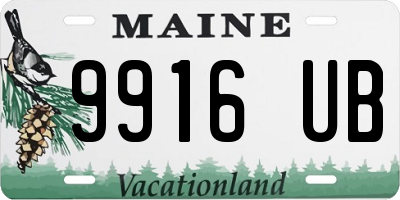 ME license plate 9916UB
