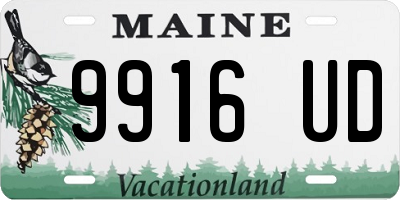 ME license plate 9916UD