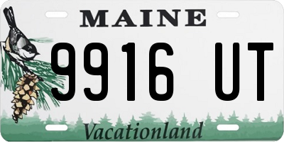ME license plate 9916UT