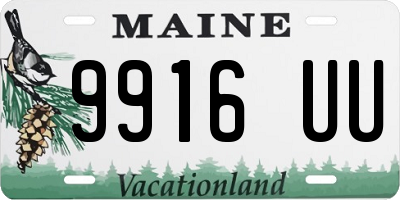 ME license plate 9916UU