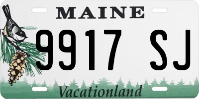 ME license plate 9917SJ