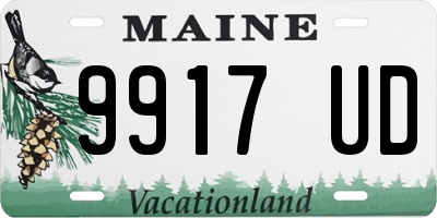 ME license plate 9917UD