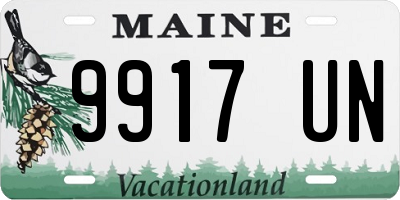 ME license plate 9917UN