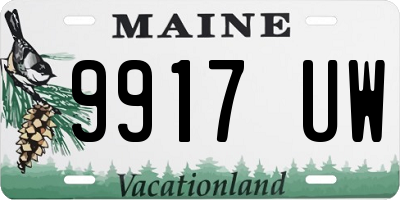 ME license plate 9917UW