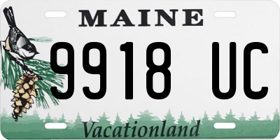 ME license plate 9918UC
