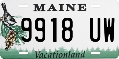 ME license plate 9918UW