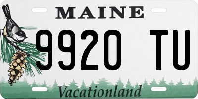 ME license plate 9920TU