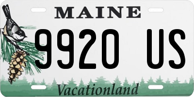 ME license plate 9920US