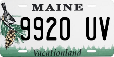 ME license plate 9920UV