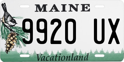 ME license plate 9920UX
