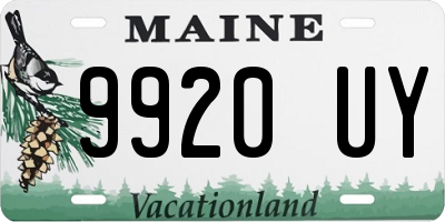 ME license plate 9920UY