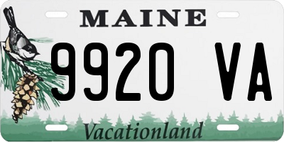 ME license plate 9920VA