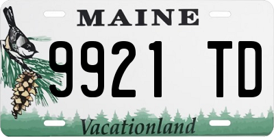 ME license plate 9921TD