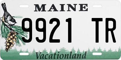 ME license plate 9921TR